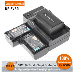 DSTE NP-FV50 1300mAh Battery or Charger for Sony HDR-PJ260E PJ600E PJ580E PJ760E PJ600E PJ50E PJ200E