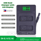 EN-EL14 ENEL14 Replacement Battery or Charger for Nikon P7800 D3200 D3400 D5100 D5200 D5300