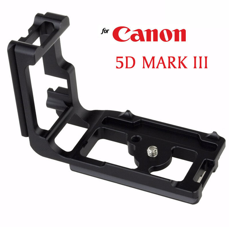 Quick Release L Plate Bracket for Canon 5D3 5DIII 5D Mark III DSLR Arca-Swis Benro RRS Ballhead