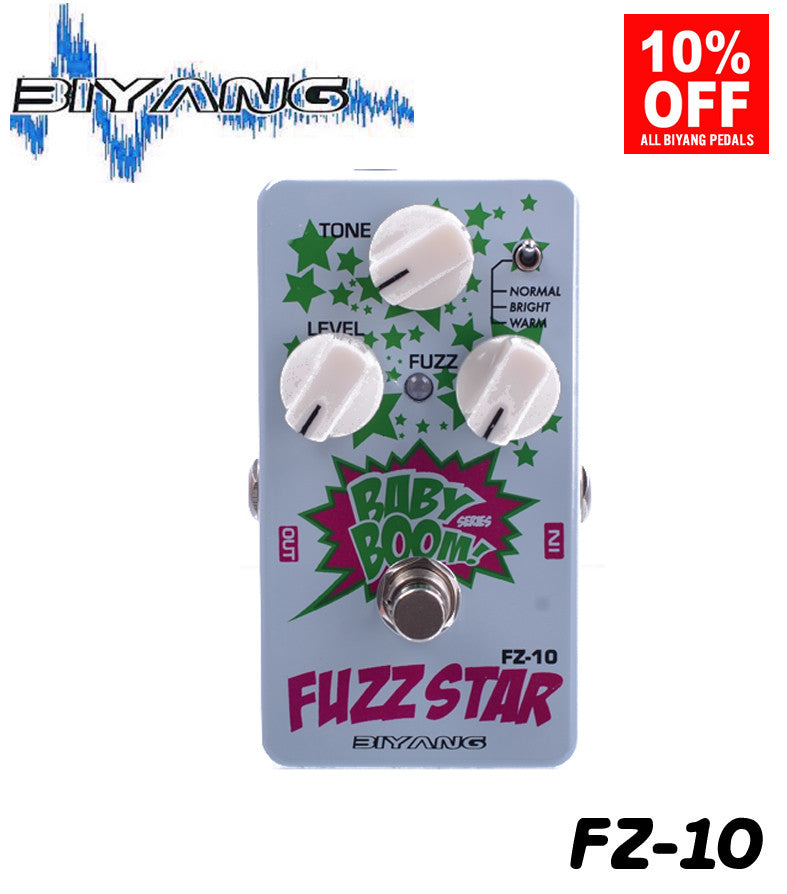 Biyang FZ-10 Fuzz Star Distortion Guitar Effect Pedal (Babyboom Series)