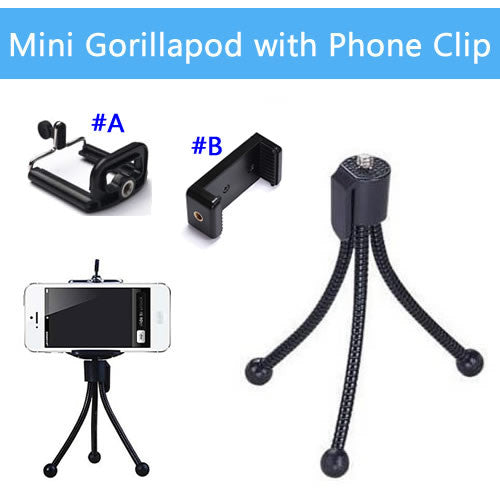 Mini Gorillapod with Phone Clip