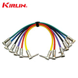 KIRLIN IP6-243PN 1FT Right Angle 1/4-Inch Plugs Colored Guitar Patch Cable