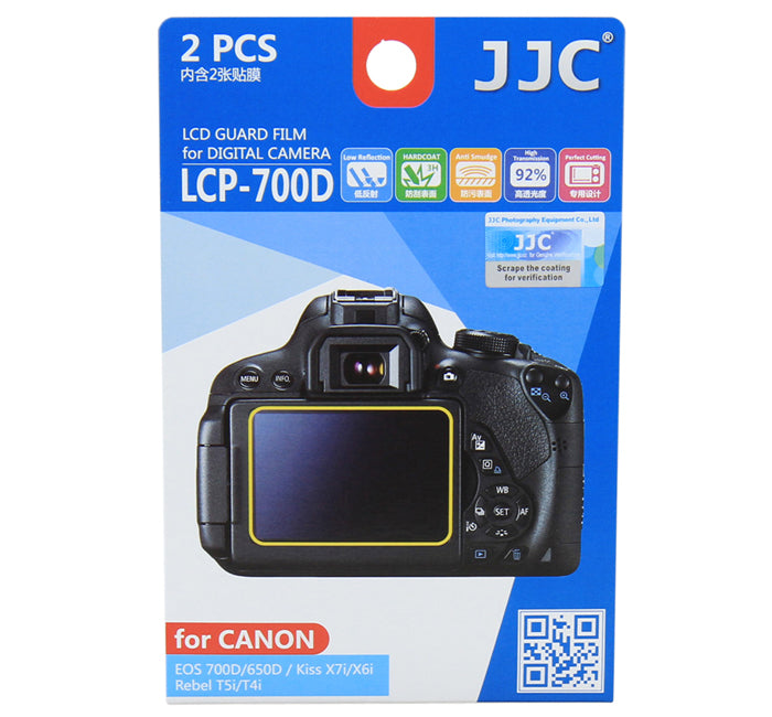 JJC LCD Guard Film for CANON EOS700D/650D ,Kiss X7i/X6i, Rebel T5i/T4i