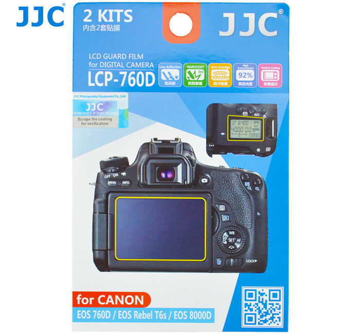 JJC LCD Guard Film for CANON EOS 760D,EOS Rebel T6s,EOS 8000D