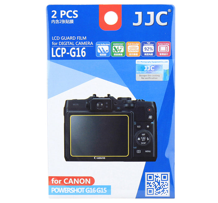 JJC LCD Guard Film for CANON POWERSHOT G16/G15