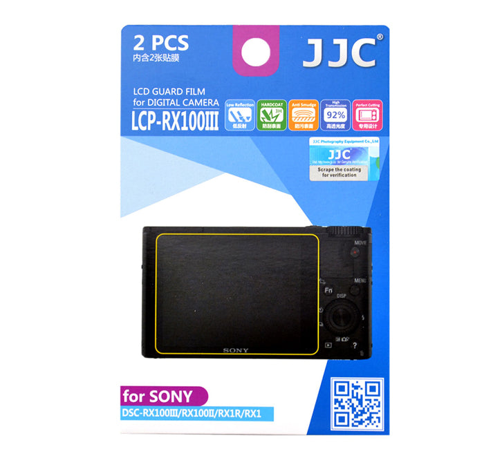 JJC LCD Guard Film for SONY DSC-RX100M4(RX100 IV), DSC-RX100III, RX100II, RX1R/RX1