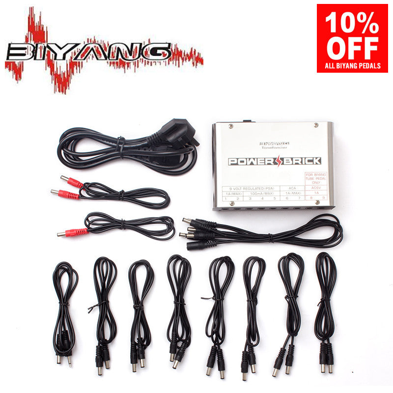 Biyang Pedal Power Brick | Multi Effects Power Supply | Power up to 12 Pedals