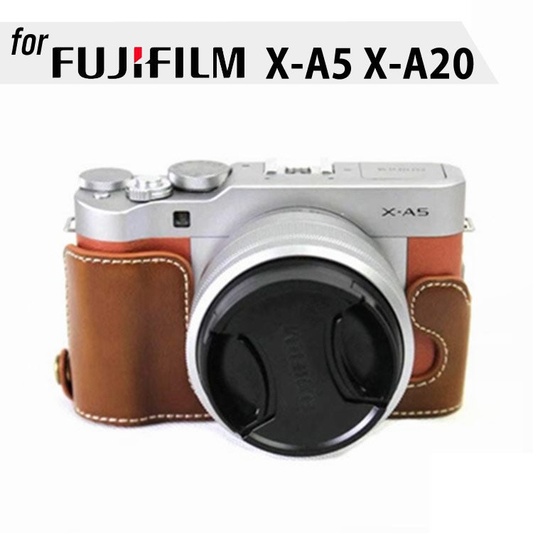 Leather Half Case for FujiFilm X-A5 X-A20