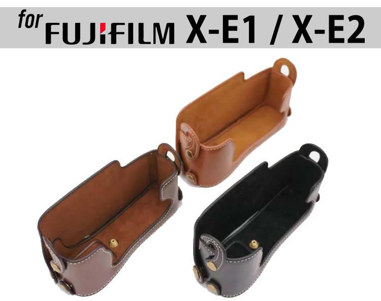 Leather Half Case for Fujifilm X-E1 X-E2 (version 1)
