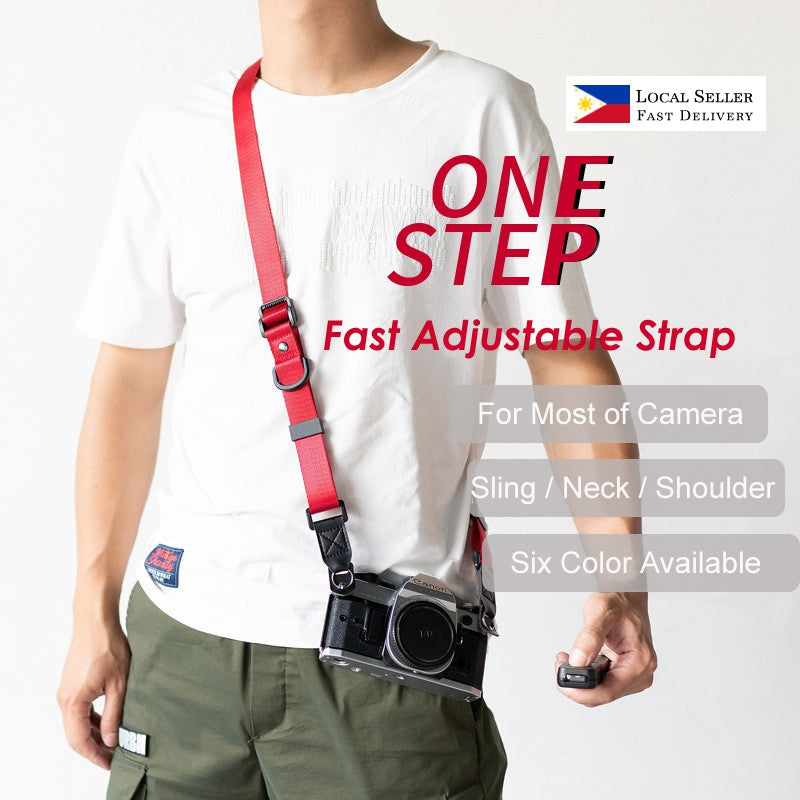 Ninja One Step Fast Adjustable Nylon + PU Leather Camera Shoulder Sling Neck Strap