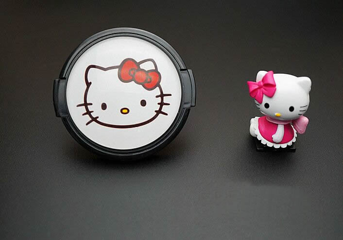 Cartoon Hello Kitty Lens Cap and Hotshoe Cover for Canon 100D 70D 80D