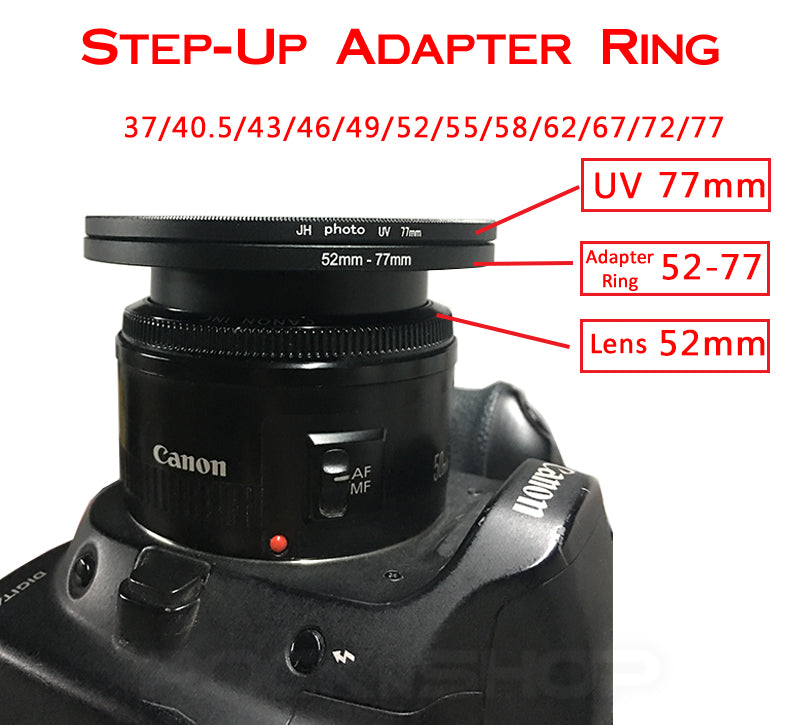 Lens Step-Up Filter Adapter Ring