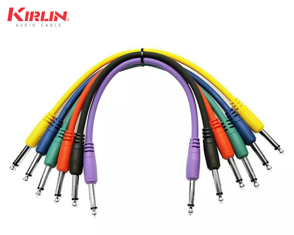 KIRLIN I6-241 1FT 1/4-Inch Plugs Colored Guitar Patch Cable