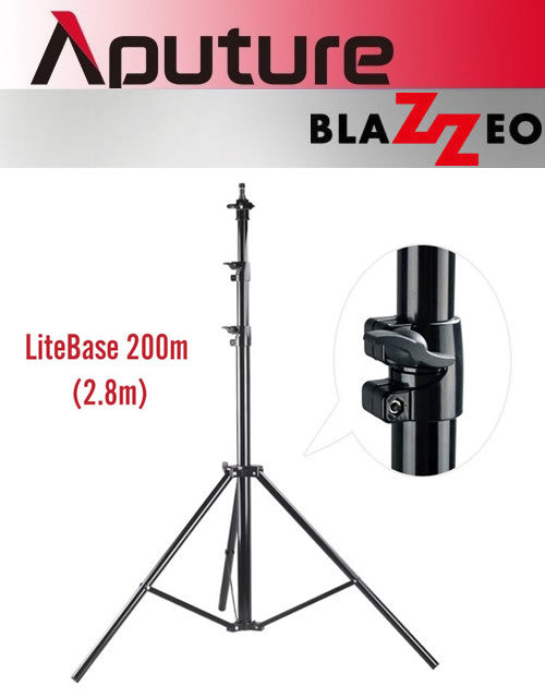 Aputure Blazzeo LiteBase 200m (2.8m) Light Stand Tripod for Photo Studio Video Lighting