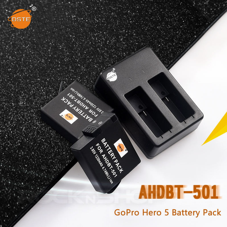 DSTE AHDBT-501 1230mAh Battery and Charger for GOPRO HERO 5