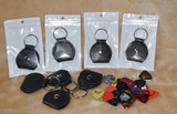 Guitar Picks Holder Case Black Leather Keychain Plectrum Cases Bag