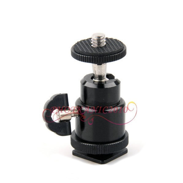 Tripod Heads Mini Ballhead Ball Head Q21.5 1/4" Hot Shoe Mount