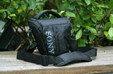 Triangular Bag with Strap and Raincover for Sony