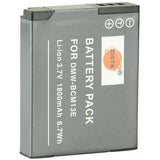 DSTE DMW-BCM13E Replacement Battery or Charger for Panasonic DMC-ZS30 TZ40 TS5 FT5