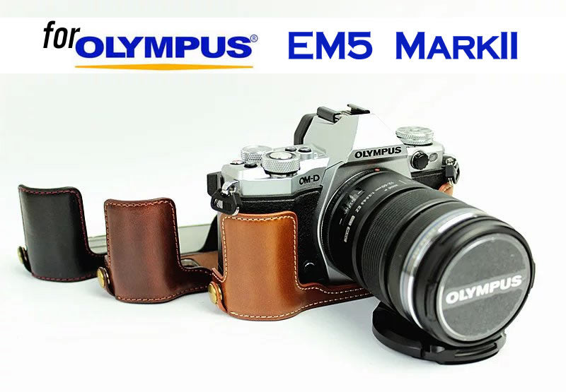 Leather Half Case for For Olympus EM5II EM5 MarkII