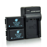 DSTE DMW-BMB9 1500mAh Battery and Charger for Leica DC9 FZ100 FZ48