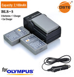DSTE BLS-5 Replacement Battery or Charger For Olympus E-M10 EPL1S