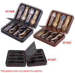 Double Layer 8 Slots Leather Watch Box