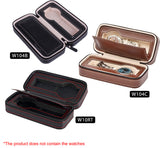 Double Layer 2 Slots Leather Watch Box