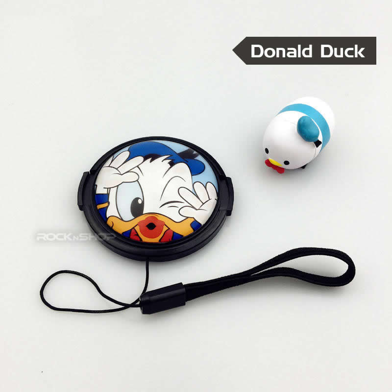 Donald Duck Cartoon Lens Cap and Hotshoe Cover