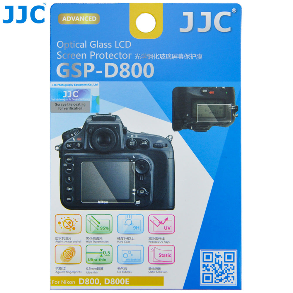 JJC Ultra-thin Glass LCD Screen Protector for NIKON D800, D800E
