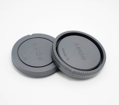 Grey Body and Rear Lens Cover Cap for Sony
