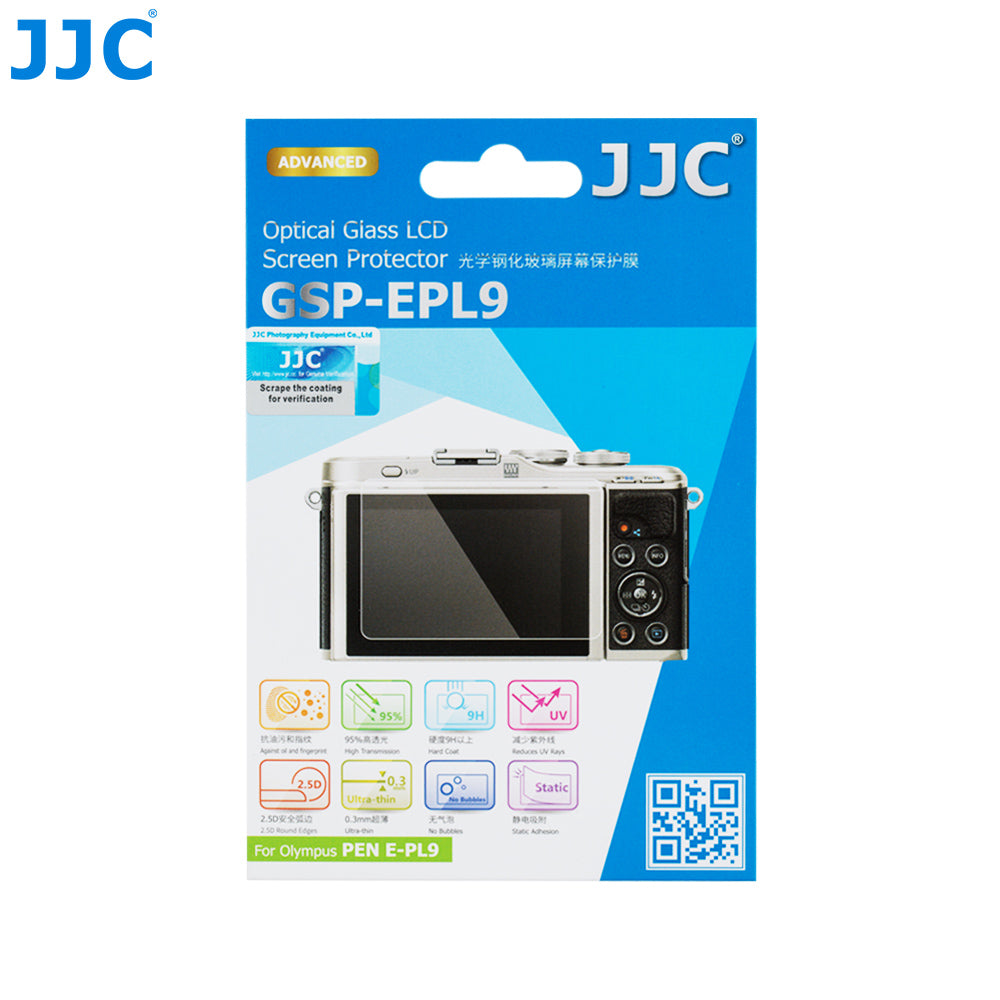 JJC Ultra-thin Glass LCD Screen Protector for OLYMPUS PEN E-PL9