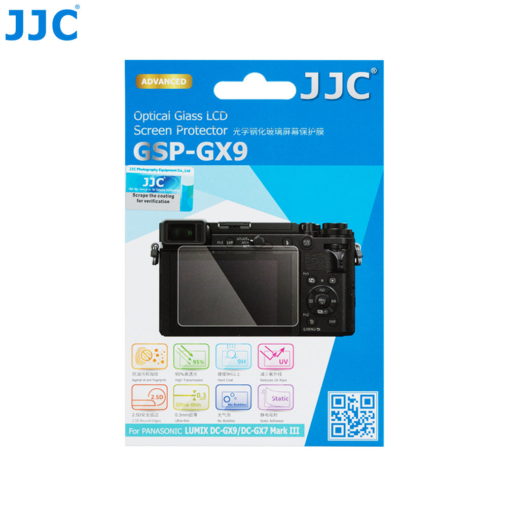 JJC Ultra-thin Glass ScreenProtector for PANASONIC LUMIX DC-GX9/DC-GX7 Mark III