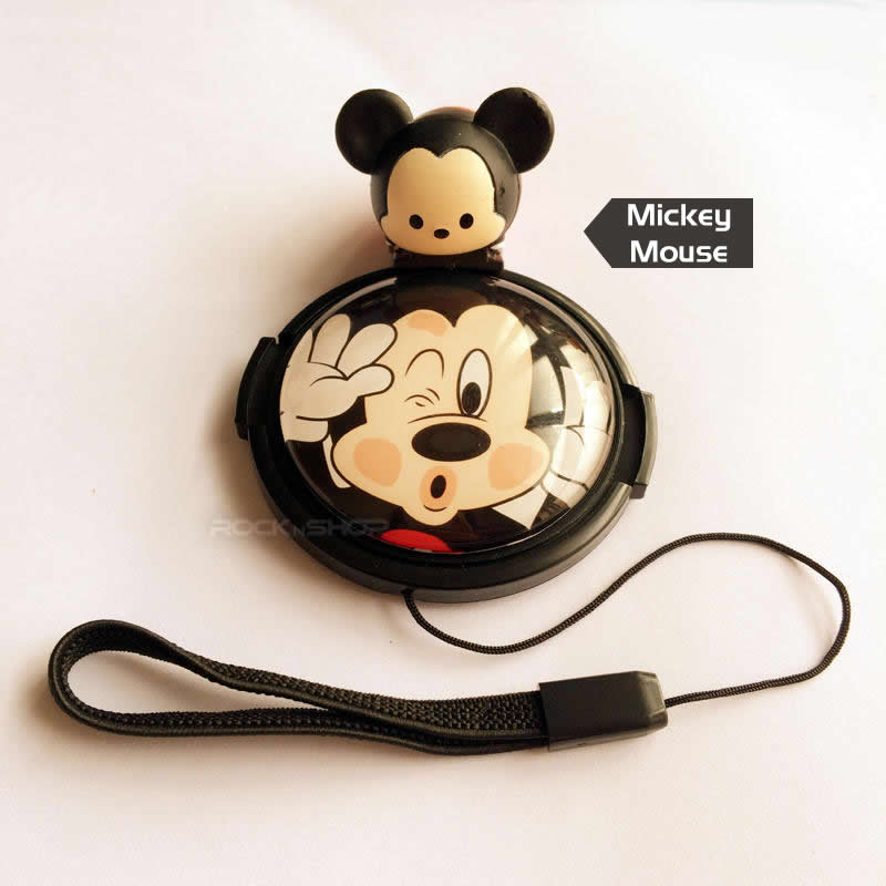 Mickey Mouse Cartoon Lens Cap/ Hotshoe Cover