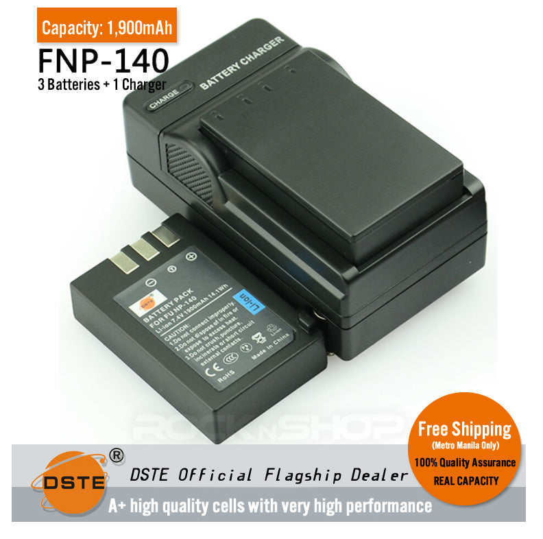 DSTE Replacement NP-140 Battery or Charger for Fujifilm S100 S200 S205EXR