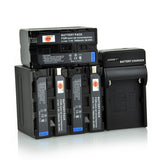DSTE NP-F970 Replacement Battery or Charger for Sony HVR-HD1000C Z1C 7C FDR-AX1E