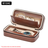 Double Layer 2 Slots Leather Watch Box
