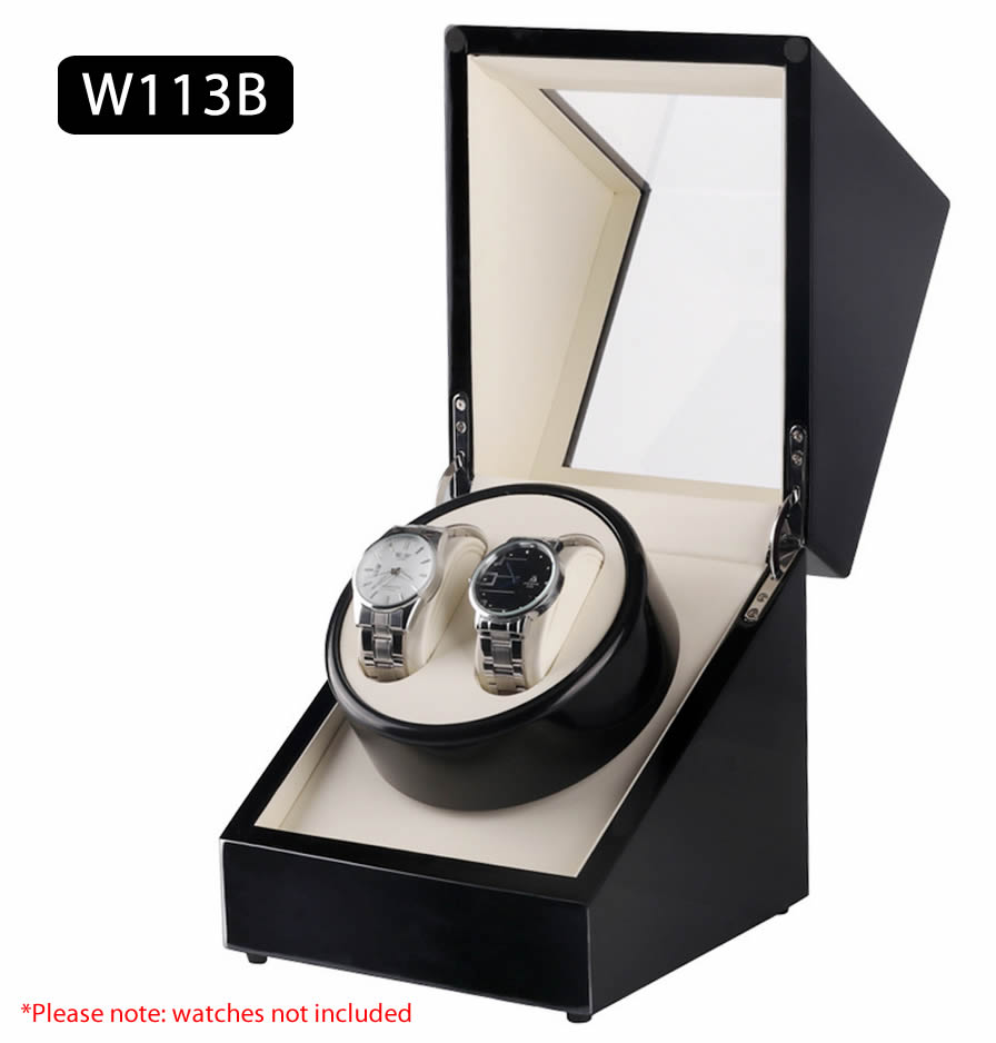 TAIYU Single Head 2 Slots Lacquer Wood Electric Watch Winder Display Box Silent Motor HQ