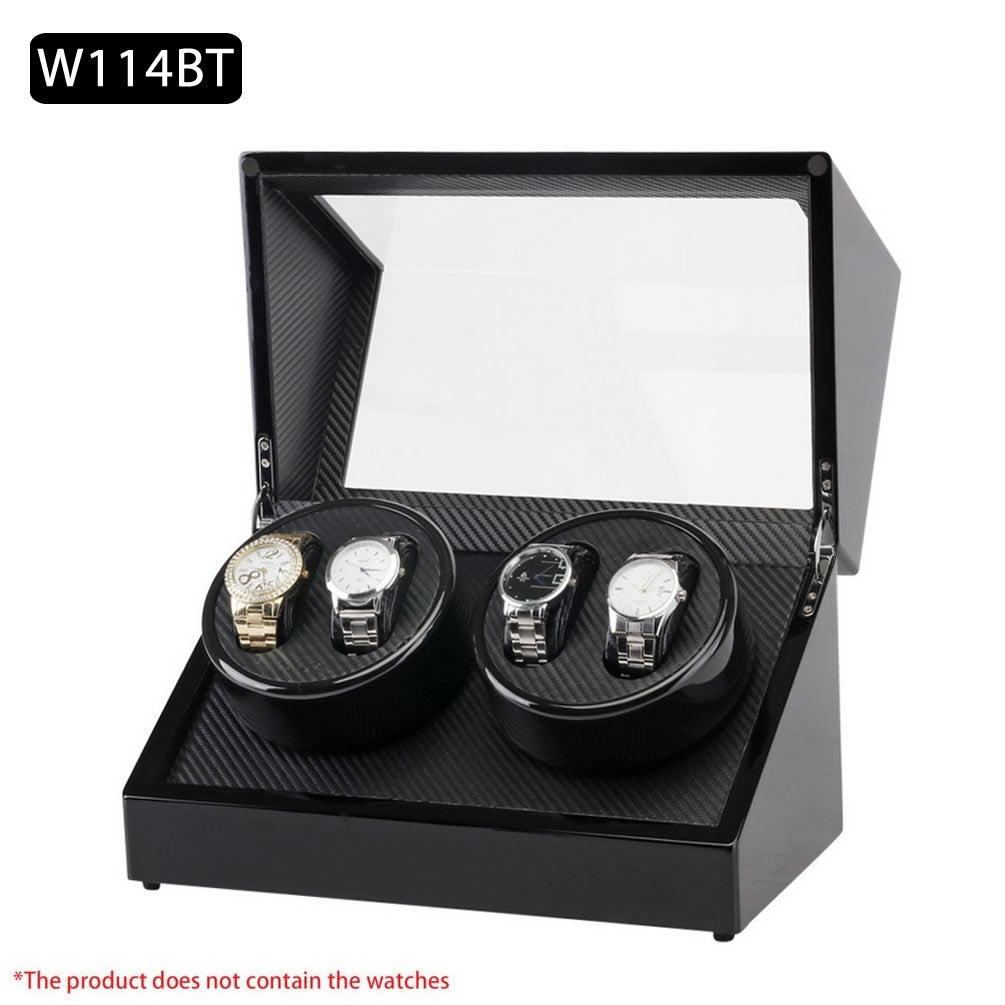 TAIYU Double Head 4 Slots Lacquer Wood Watch Winder Display Box