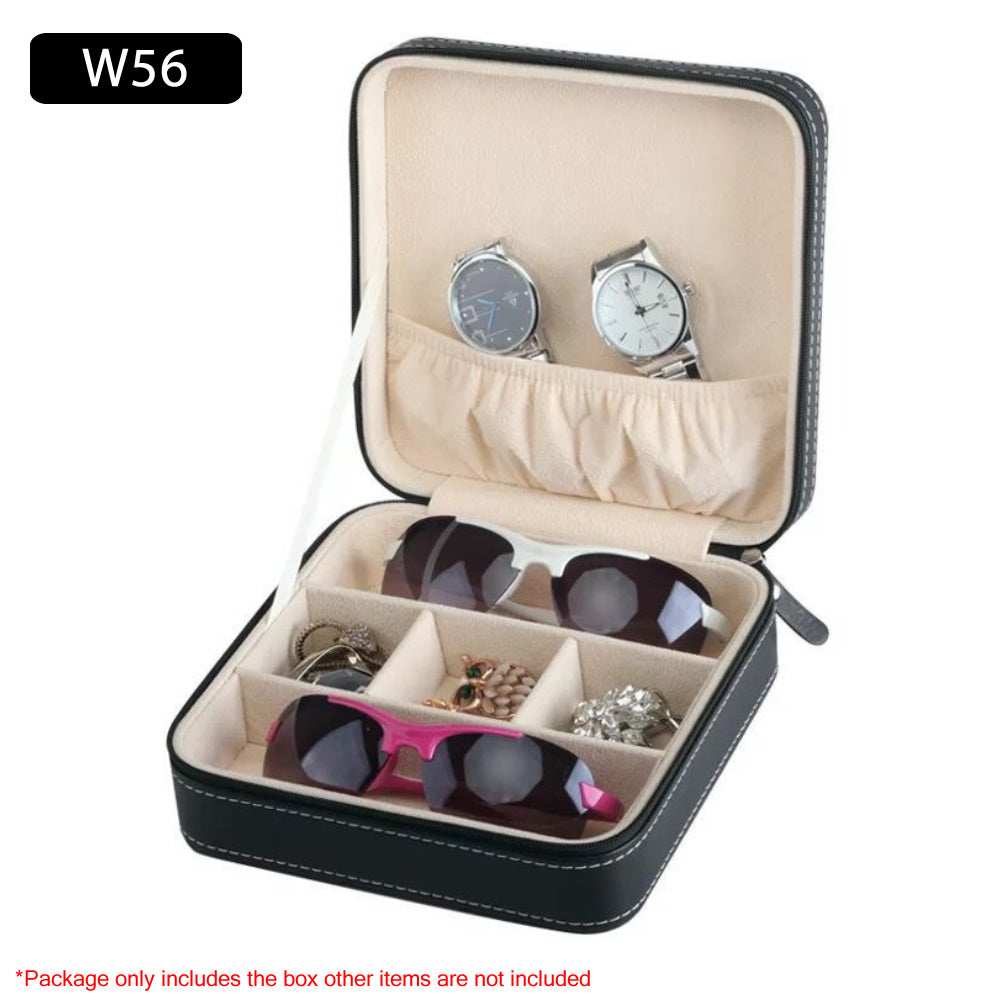 Leather Jewelry Watch Sunglasses Storage Box