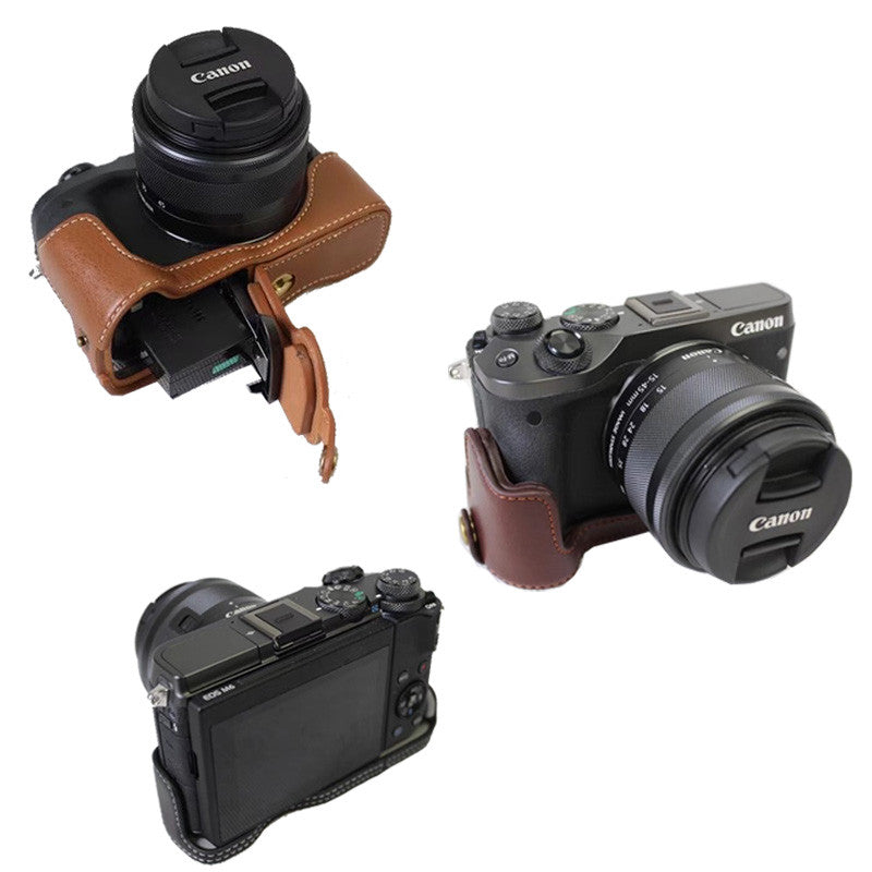 Leather Half Case for Canon EOS M6