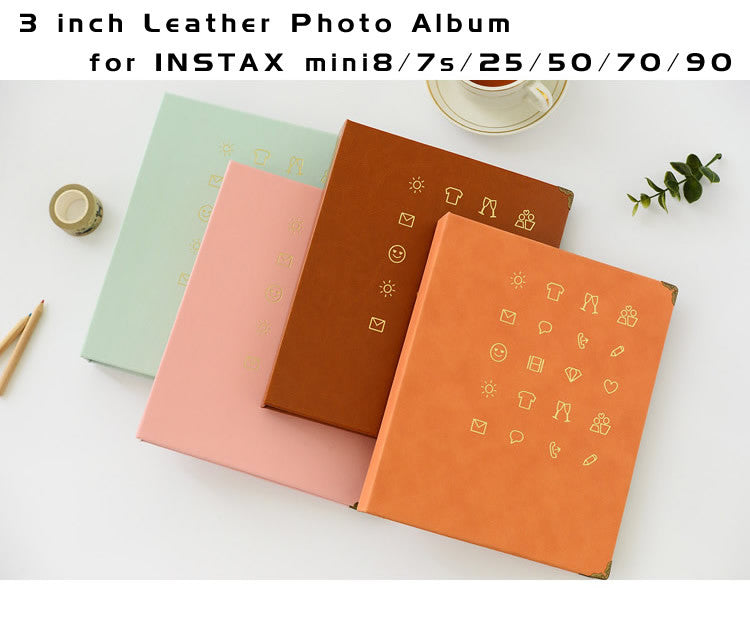 3 inch Leather Photo Album for Fujifilm Instax Mini | 150 pockets