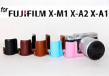 Leather Half Case for Fujifilm X-M1 X-A1 X-A2 (version 2)