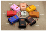 Medium Size Leather Easy Pocket Camera Pouch for SLR Instax Camera