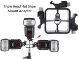 Triple Head Hot Shoe Mount Adapter